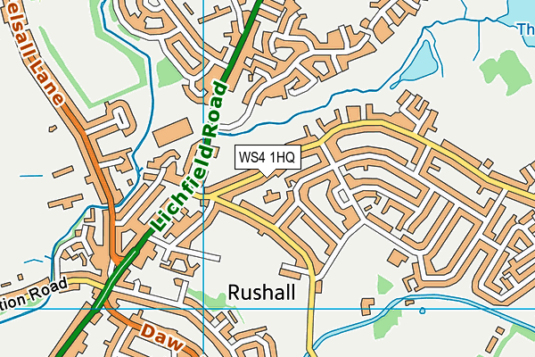 WS4 1HQ map - OS VectorMap District (Ordnance Survey) WS4 1HQ map - OS VectorMap District (Ordnance Survey)