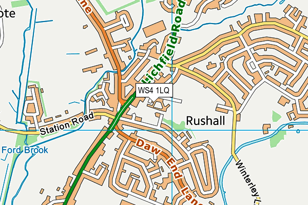 WS4 1LQ map - OS VectorMap District (Ordnance Survey) WS4 1LQ map - OS VectorMap District (Ordnance Survey)