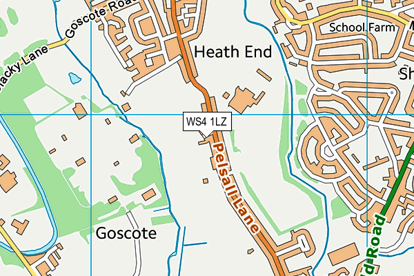 WS4 1LZ map - OS VectorMap District (Ordnance Survey) WS4 1LZ map - OS VectorMap District (Ordnance Survey)