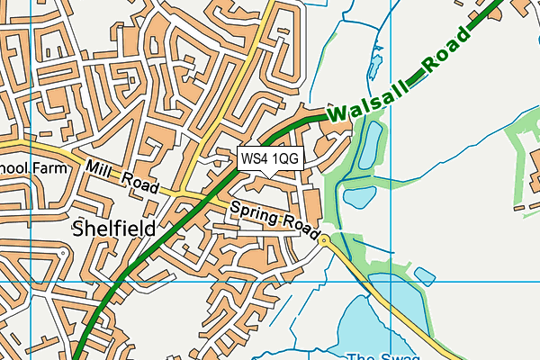 WS4 1QG map - OS VectorMap District (Ordnance Survey) WS4 1QG map - OS VectorMap District (Ordnance Survey)