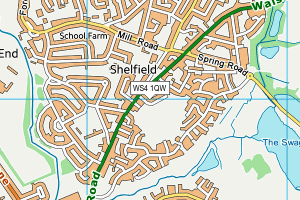 WS4 1QW map - OS VectorMap District (Ordnance Survey) WS4 1QW map - OS VectorMap District (Ordnance Survey)
