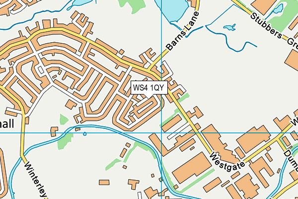 WS4 1QY map - OS VectorMap District (Ordnance Survey) WS4 1QY map - OS VectorMap District (Ordnance Survey)