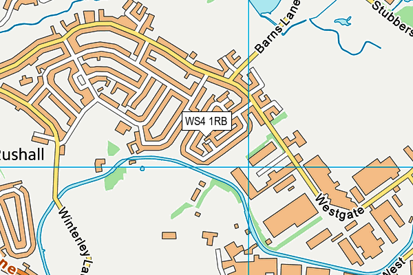 WS4 1RB map - OS VectorMap District (Ordnance Survey) WS4 1RB map - OS VectorMap District (Ordnance Survey)