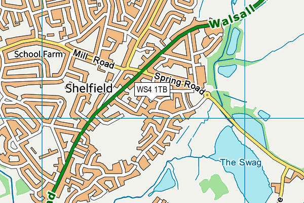WS4 1TB map - OS VectorMap District (Ordnance Survey) WS4 1TB map - OS VectorMap District (Ordnance Survey)