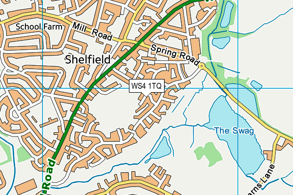 WS4 1TQ map - OS VectorMap District (Ordnance Survey) WS4 1TQ map - OS VectorMap District (Ordnance Survey)