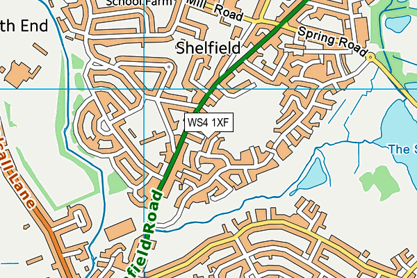 WS4 1XF map - OS VectorMap District (Ordnance Survey) WS4 1XF map - OS VectorMap District (Ordnance Survey)
