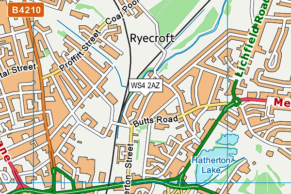 WS4 2AZ map - OS VectorMap District (Ordnance Survey) WS4 2AZ map - OS VectorMap District (Ordnance Survey)