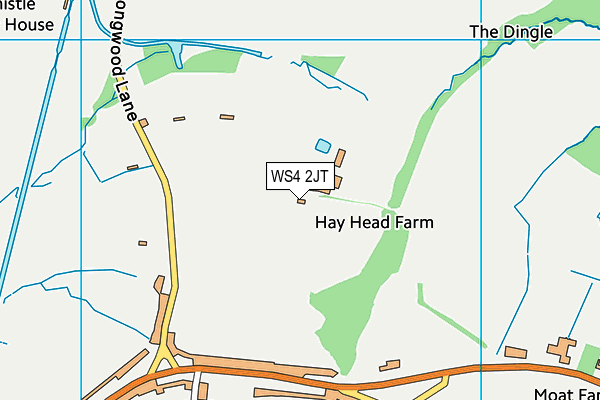 WS4 2JT map - OS VectorMap District (Ordnance Survey) WS4 2JT map - OS VectorMap District (Ordnance Survey)