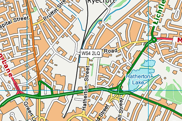 WS4 2LQ map - OS VectorMap District (Ordnance Survey) WS4 2LQ map - OS VectorMap District (Ordnance Survey)