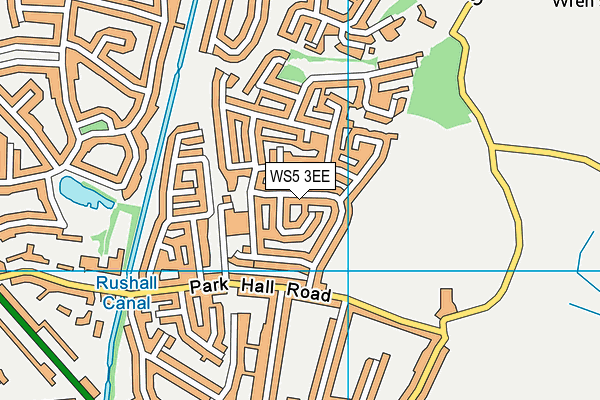WS5 3EE map - OS VectorMap District (Ordnance Survey) WS5 3EE map - OS VectorMap District (Ordnance Survey)