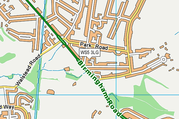 WS5 3LG map - OS VectorMap District (Ordnance Survey) WS5 3LG map - OS VectorMap District (Ordnance Survey)