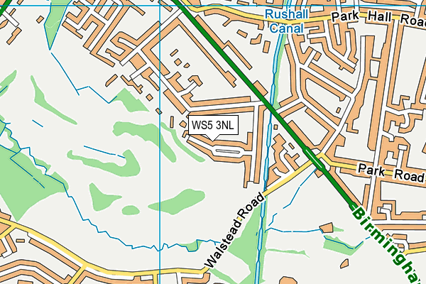 WS5 3NL map - OS VectorMap District (Ordnance Survey)