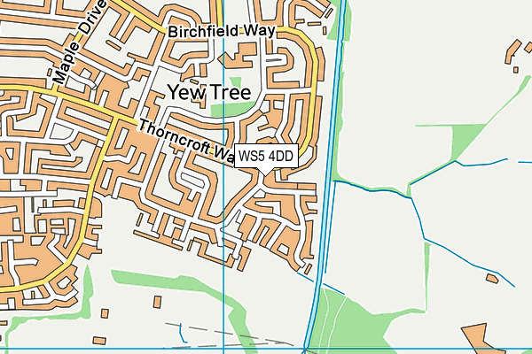 WS5 4DD map - OS VectorMap District (Ordnance Survey) WS5 4DD map - OS VectorMap District (Ordnance Survey)