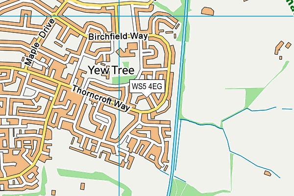 WS5 4EG map - OS VectorMap District (Ordnance Survey) WS5 4EG map - OS VectorMap District (Ordnance Survey)