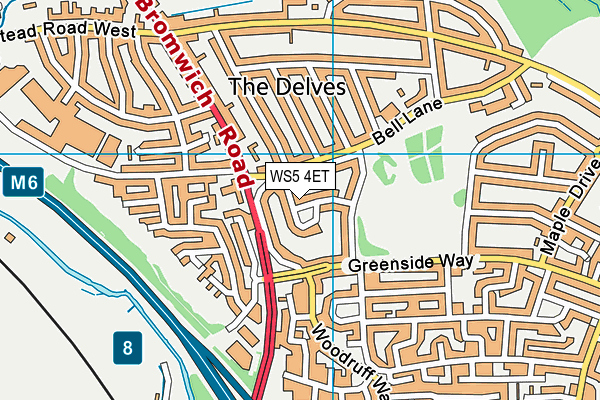 WS5 4ET map - OS VectorMap District (Ordnance Survey) WS5 4ET map - OS VectorMap District (Ordnance Survey)