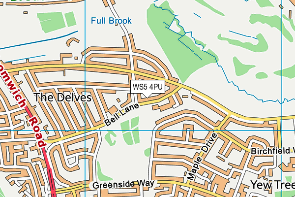 WS5 4PU map - OS VectorMap District (Ordnance Survey) WS5 4PU map - OS VectorMap District (Ordnance Survey)