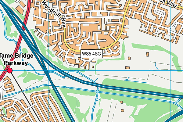 WS5 4SG map - OS VectorMap District (Ordnance Survey) WS5 4SG map - OS VectorMap District (Ordnance Survey)