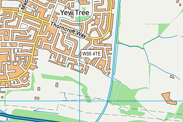 WS5 4TE map - OS VectorMap District (Ordnance Survey) WS5 4TE map - OS VectorMap District (Ordnance Survey)