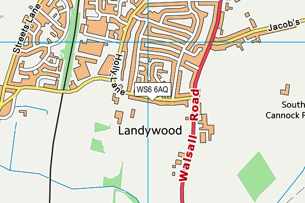WS6 6AQ map - OS VectorMap District (Ordnance Survey) WS6 6AQ map - OS VectorMap District (Ordnance Survey)