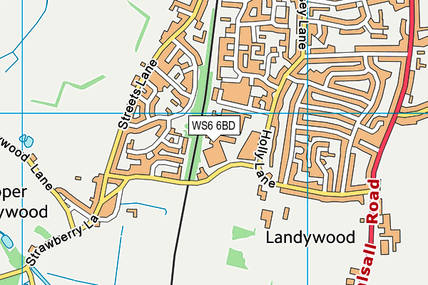 WS6 6BD map - OS VectorMap District (Ordnance Survey) WS6 6BD map - OS VectorMap District (Ordnance Survey)