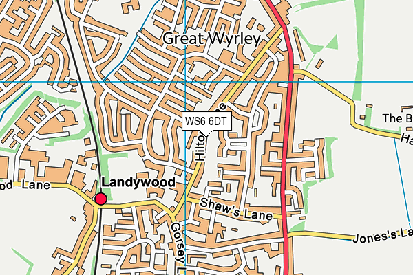 WS6 6DT map - OS VectorMap District (Ordnance Survey) WS6 6DT map - OS VectorMap District (Ordnance Survey)