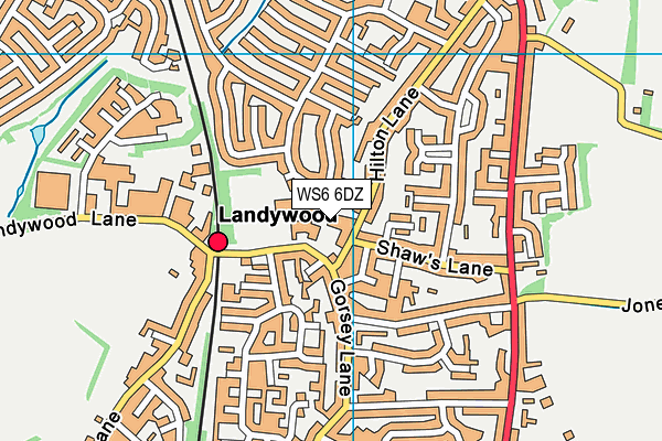WS6 6DZ map - OS VectorMap District (Ordnance Survey) WS6 6DZ map - OS VectorMap District (Ordnance Survey)