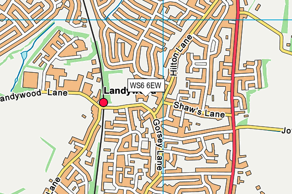 WS6 6EW map - OS VectorMap District (Ordnance Survey) WS6 6EW map - OS VectorMap District (Ordnance Survey)