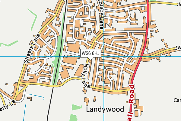 WS6 6HJ map - OS VectorMap District (Ordnance Survey) WS6 6HJ map - OS VectorMap District (Ordnance Survey)
