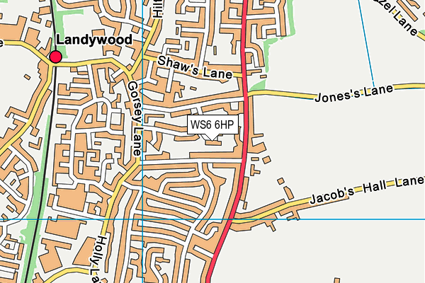WS6 6HP map - OS VectorMap District (Ordnance Survey) WS6 6HP map - OS VectorMap District (Ordnance Survey)