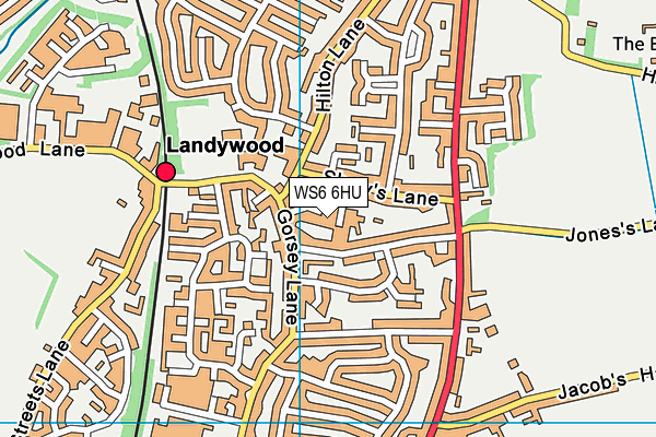 WS6 6HU map - OS VectorMap District (Ordnance Survey) WS6 6HU map - OS VectorMap District (Ordnance Survey)