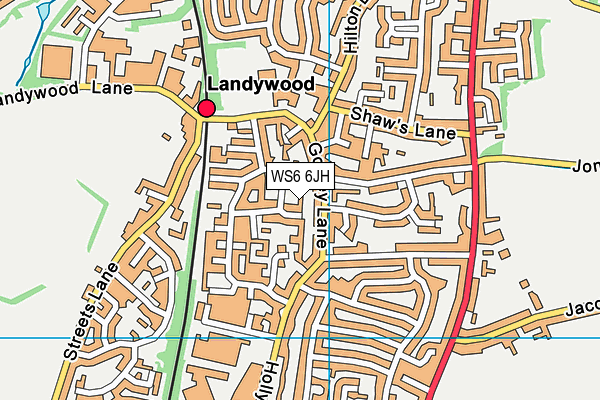 WS6 6JH map - OS VectorMap District (Ordnance Survey) WS6 6JH map - OS VectorMap District (Ordnance Survey)