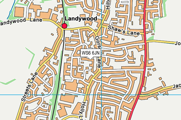 WS6 6JN map - OS VectorMap District (Ordnance Survey) WS6 6JN map - OS VectorMap District (Ordnance Survey)