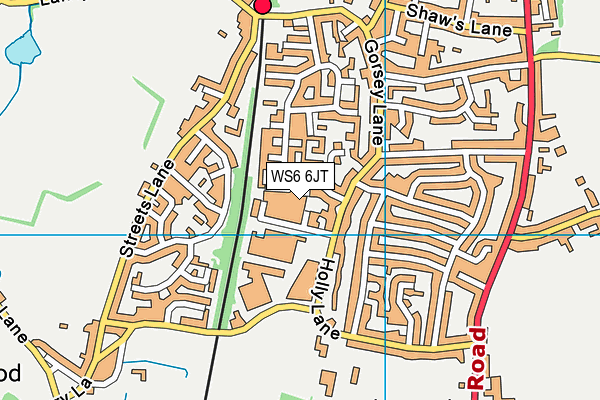 WS6 6JT map - OS VectorMap District (Ordnance Survey) WS6 6JT map - OS VectorMap District (Ordnance Survey)