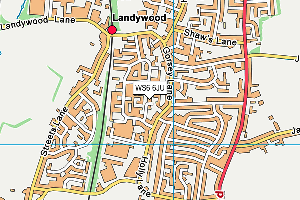 WS6 6JU map - OS VectorMap District (Ordnance Survey) WS6 6JU map - OS VectorMap District (Ordnance Survey)