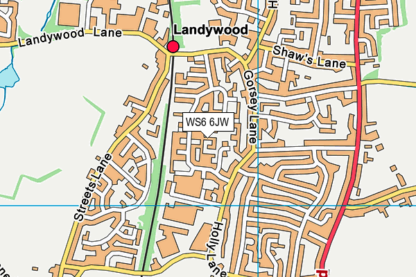 WS6 6JW map - OS VectorMap District (Ordnance Survey) WS6 6JW map - OS VectorMap District (Ordnance Survey)