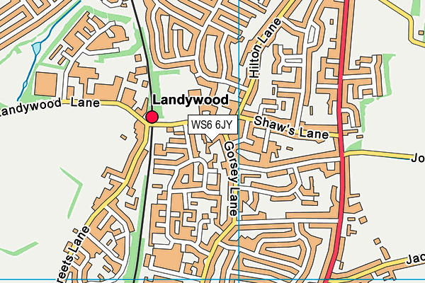 WS6 6JY map - OS VectorMap District (Ordnance Survey) WS6 6JY map - OS VectorMap District (Ordnance Survey)