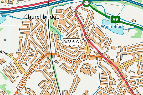 WS6 6LG map - OS VectorMap District (Ordnance Survey) WS6 6LG map - OS VectorMap District (Ordnance Survey)
