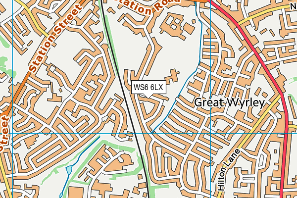 WS6 6LX map - OS VectorMap District (Ordnance Survey) WS6 6LX map - OS VectorMap District (Ordnance Survey)
