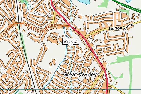 WS6 6LZ map - OS VectorMap District (Ordnance Survey) WS6 6LZ map - OS VectorMap District (Ordnance Survey)