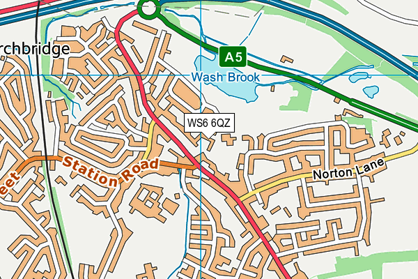 WS6 6QZ map - OS VectorMap District (Ordnance Survey) WS6 6QZ map - OS VectorMap District (Ordnance Survey)