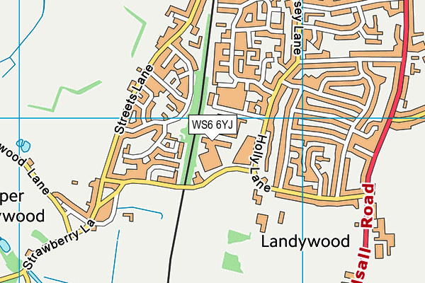 WS6 6YJ map - OS VectorMap District (Ordnance Survey) WS6 6YJ map - OS VectorMap District (Ordnance Survey)