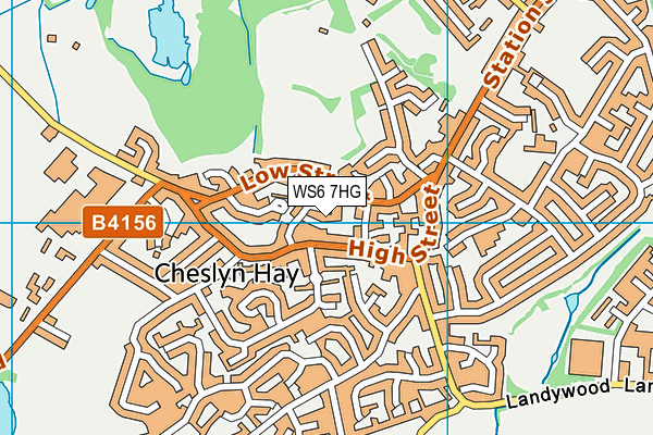 WS6 7HG map - OS VectorMap District (Ordnance Survey) WS6 7HG map - OS VectorMap District (Ordnance Survey)