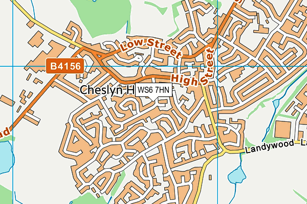 WS6 7HN map - OS VectorMap District (Ordnance Survey) WS6 7HN map - OS VectorMap District (Ordnance Survey)