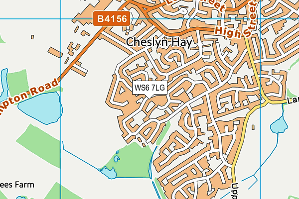 WS6 7LG map - OS VectorMap District (Ordnance Survey) WS6 7LG map - OS VectorMap District (Ordnance Survey)