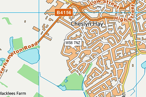 WS6 7NZ map - OS VectorMap District (Ordnance Survey) WS6 7NZ map - OS VectorMap District (Ordnance Survey)