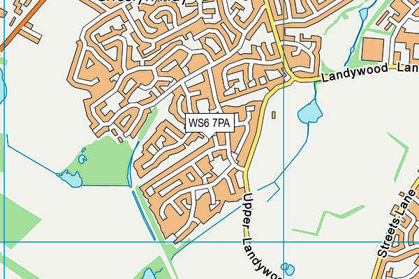 WS6 7PA map - OS VectorMap District (Ordnance Survey) WS6 7PA map - OS VectorMap District (Ordnance Survey)