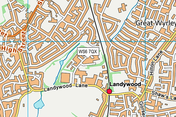 WS6 7QX map - OS VectorMap District (Ordnance Survey) WS6 7QX map - OS VectorMap District (Ordnance Survey)