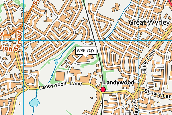 WS6 7QY map - OS VectorMap District (Ordnance Survey) WS6 7QY map - OS VectorMap District (Ordnance Survey)