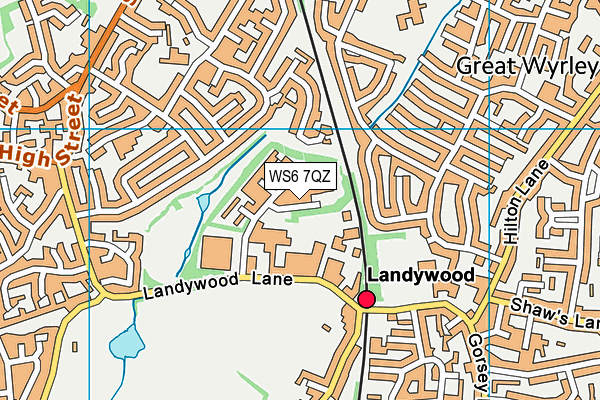 WS6 7QZ map - OS VectorMap District (Ordnance Survey) WS6 7QZ map - OS VectorMap District (Ordnance Survey)
