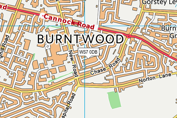 WS7 0DB map - OS VectorMap District (Ordnance Survey) WS7 0DB map - OS VectorMap District (Ordnance Survey)